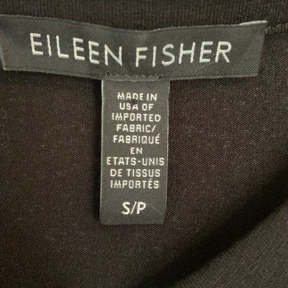 EILEEN FISHER Long Button Front Long Sleeve Tunic Cardigan Dress Black Size S/P - Picture 3 of 14